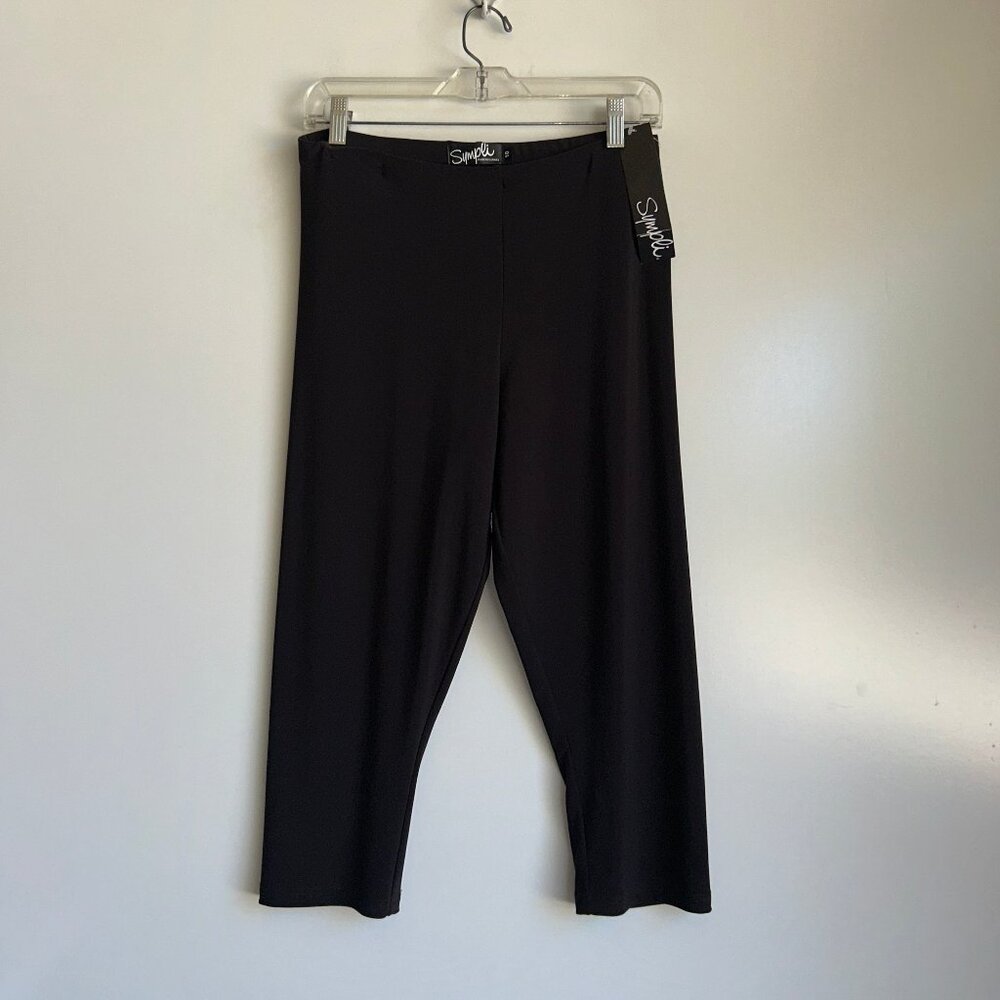 NWT SYMPLI Crop Pants Size 10 Brown
